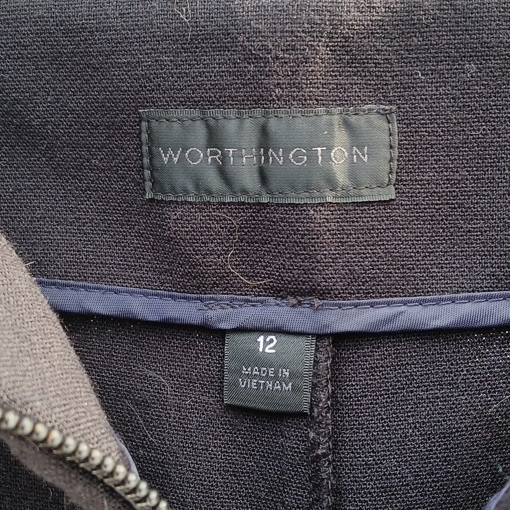 Worthington Black Pemcil Skirt Sz 12 Vintage - Picture 5 of 8